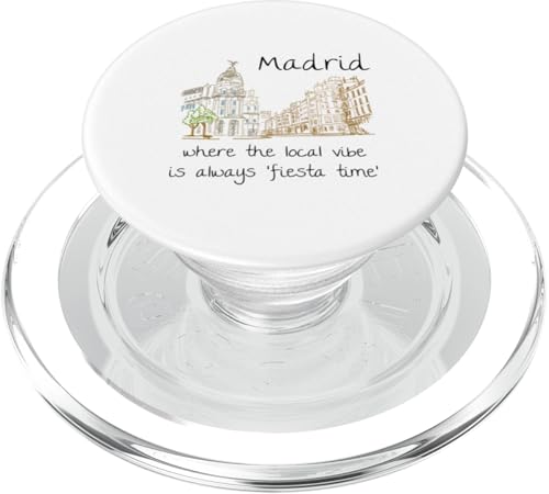 Lustiges Madrid Spanien Souvenir handgezeichnetes Kunstgeschenk PopSockets PopGrip für MagSafe von Madrid Spain Souvenir Gift