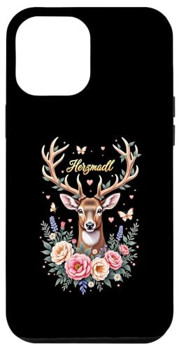 Hülle für iPhone 14 Pro Max Herzmadl Damen Volksfest Hirsch Blumen Trachten von Mädchen Trachtenshirts und Damen Dirndl