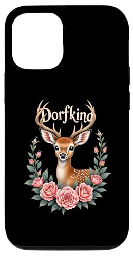 Hülle für iPhone 15 Dorfkind Damen Volksfest Hirsch Blumen Trachten von Mädchen Trachtenshirts und Damen Dirndl