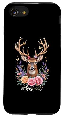 Hülle für iPhone SE (2020) / 7 / 8 Herzmadl Damen Volksfest Hirsch Blumen Trachten von Mädchen Trachtenshirts und Damen Dirndl