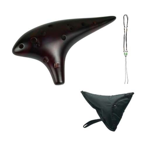 MagiDeal 12 Loch Ocarinas Ocarina Instrument mit Halsriemenkabel Musikinstrument reiner Ton für Ehemann Musikliebhaber Musiker Geschenk, Braun MagiDeal 12 Loch Ocarinas Ocarina Instrument mit Halsriemenkabel Musikinstrument reiner Ton für Ehemann Musikliebhaber Musiker Geschenk, Braun von MagiDeal
