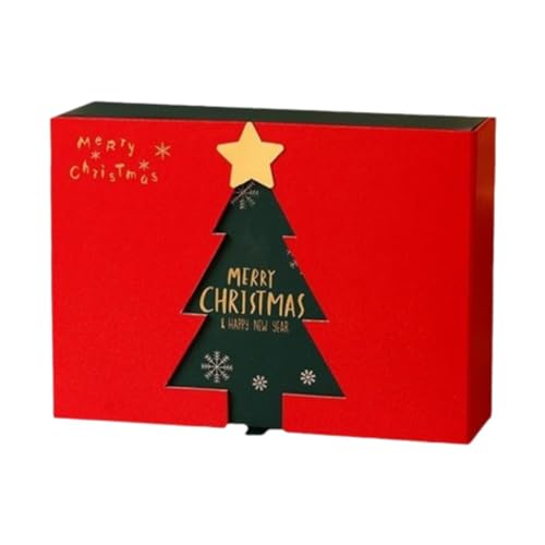 MagiDeal Weihnachtsgeschenkbox, Geschenke verpacken, rote leere Box, Verpackung von Weihnachtsgeschenken, Verpackungsbehälter für die Winterdekoration, 29cmx21cmx9cm von MagiDeal