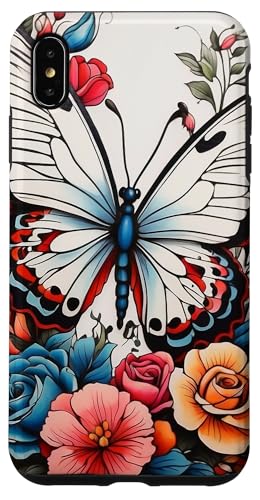 Hülle für iPhone XS Max Schmetterling mit Blumen von Magic Moments Designs