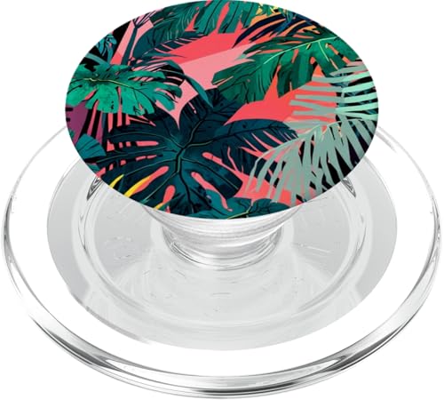 Moderne Kunst der tropischen Palmenblätter PopSockets PopGrip für MagSafe von Magic Moments Designs