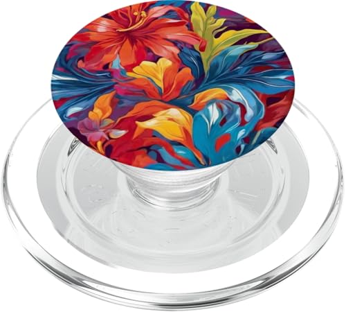 Tropisches Paradies der Aloha-Blumen PopSockets PopGrip für MagSafe von Magic Moments Designs