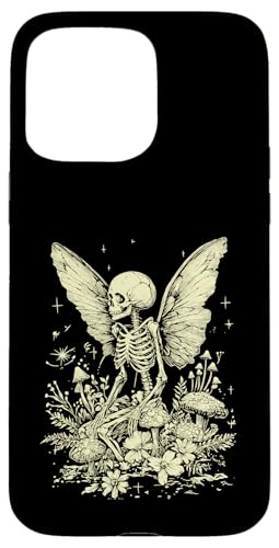 Hülle für iPhone 15 Pro Max Niedliches Fairycore, florales Skelett, ästhetisch, für Mädchen und Frauen von Magical Fairycore Aestethic Tees