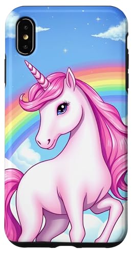 Hülle für iPhone XS Max Entzückendes Einhorn mit Regenbogenfarben von Magical Rainbow Unicorns for Kids and Adults