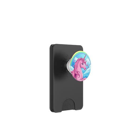 Niedliches Einhorn mit Regenbogen und Wolke Fantasy Design PopSockets PopWallet für MagSafe von Magical Rainbow Unicorns for Kids and Adults