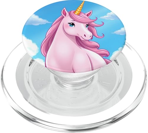 Regenbogen-Einhorn mit süßen Wolken PopSockets PopGrip für MagSafe von Magical Rainbow Unicorns for Kids and Adults