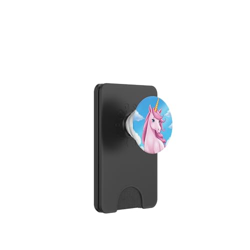 Regenbogen-Einhorn mit süßen Wolken PopSockets PopWallet für MagSafe von Magical Rainbow Unicorns for Kids and Adults