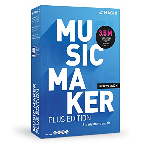 Magix 20_648739 Music Maker Plus Edition (2021) Vollversion, 1 Lizenz Windows Musik-Software von Magix