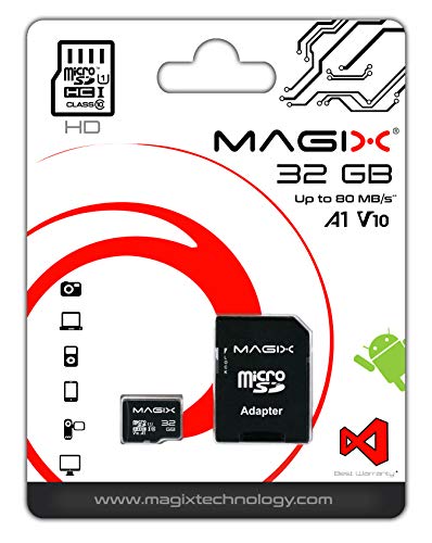 Magix MicroSD Speicherkarte HD Series Klasse10 V10 + SD Adapter bis zu 80 MB/s (32GB), HD_Variation von Magix