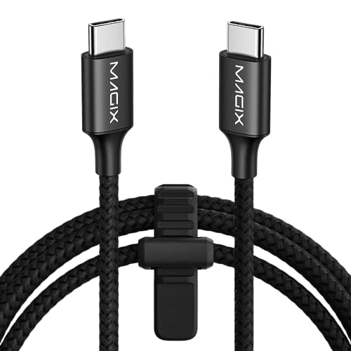 Magix USB-C-Kabel 60W 2m Schwarz, PD-Schnellladung 3.0 3 A, Datensynchronisationsgeschwindigkeit 480MB/s, kompatibelmitmacBook Pro/Air, iPad Pro 2021/Air 5, Galaxy S23/S22 Ultra, Pixel 7 6 von Magix