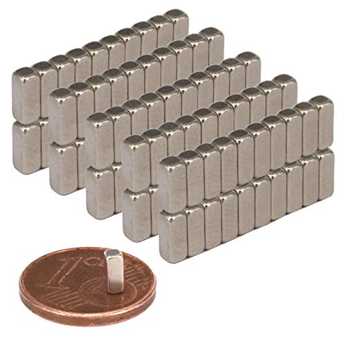 Neodym Magnete Extra Stark Quader 5x2x2mm - Stabmagnet Magnetquader - Mini Neodym Magnet 5mm - Quadermagnet 5 x 2 x 2mm - Stark Neodym-Magnete [100 Stück] von Magnet-Kauf