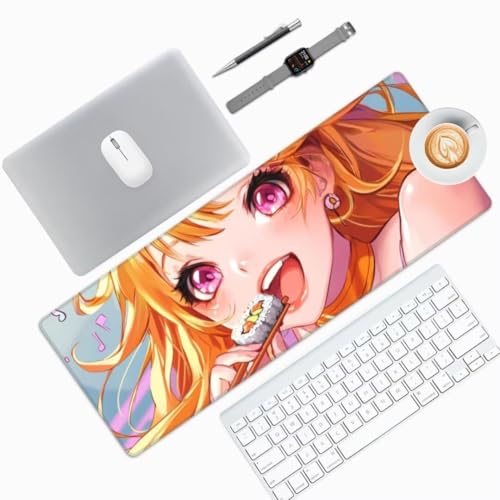 Anime-Mauspad, 150 x 80 cm, großes Mauspad, Gaming-Schreibtischmatte, wasserdichtes Prinzessinnen-Mauspad, XXL-Gaming-Mauspad mit rutschfester Gummiunterseite, Mauspads für Schreibtischzubehör, von Mahoxua