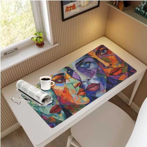 Mauspad XXL Abstrakt Mauspad 1500x600x3 mm, Gaming Mousepad XXL Mauspad Vintage Schreibtischunterlage, Wasserdicht Mouse Pad Groß rutschfeste Unterseite Desk Mat Gaming Zubehör für Office Home M916 von Mahoxua