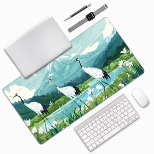 Mauspad XXL Chinesischer Stil Mauspad 1500x600x3 mm, Gaming Mousepad XXL Mauspad Landschaft Schreibtischunterlage, Mouse Pad Groß rutschfeste Unterseite Desk Mat Gaming Zubehör für Office Home M248 von Mahoxua