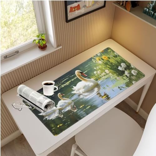 Mauspad XXL Grün Mauspad 1500x600 mm, Gaming Mousepad xxl Mauspad Tier Schreibtischunterlage, Wasserdicht Mouse Pad Groß Rutschfeste Unterseite Desk Mat Gaming Home, Office, Geschenke für Frauen M654 von Mahoxua