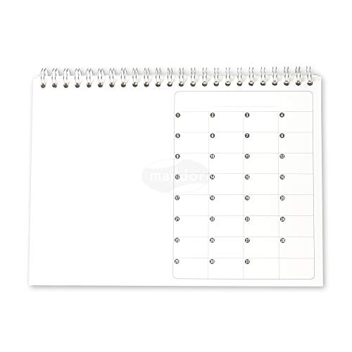 Clairefontaine GB009O immerwährender Kalender (zum personalisieren, 16 x 21,5 cm, Zeichenpapier 250 g, ideal für Ihre Bastelprojekte) 1 Stück weiß von Maildor