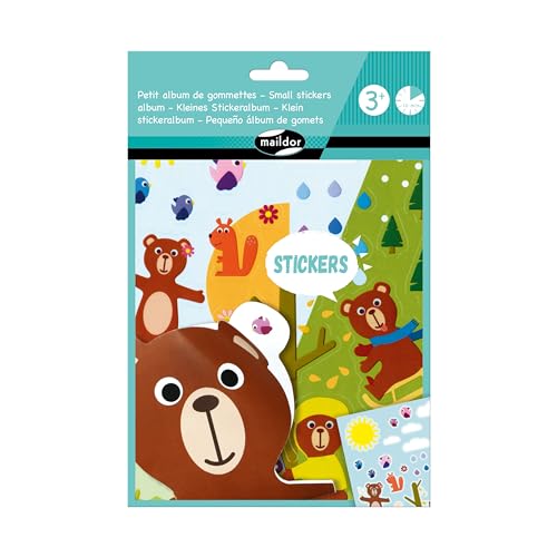 Maildor AF021C kreativ Sticker-Set (, Stickeralbum zum Individualisieren, ideal für Kinder ab 3 Jahren, ideales Bastelprojekt, Bunt) 1 Set von Maildor