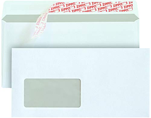 MAILmedia® Briefumschlag, mit Fenster, haftklebend, C6/5, 229 x 114 mm, 80 g/m², weiß (500 Stück), Sie erhalten 1 Packung á 500 Stück von Mailmedia