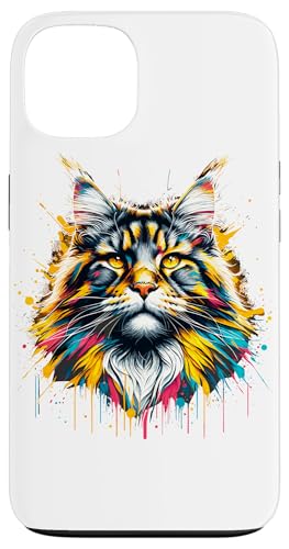 Hülle für iPhone 13 Splash Art Maine Coon American Longhair von Maine Coon Cat Lover Gifts