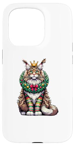 Hülle für iPhone 15 Pro Christmas Maine Coon American Longhair von Maine Coon Cat Lover Gifts