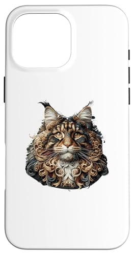 Hülle für iPhone 16 Pro Max Maine Coon American Longhair von Maine Coon Cat Lover Gifts