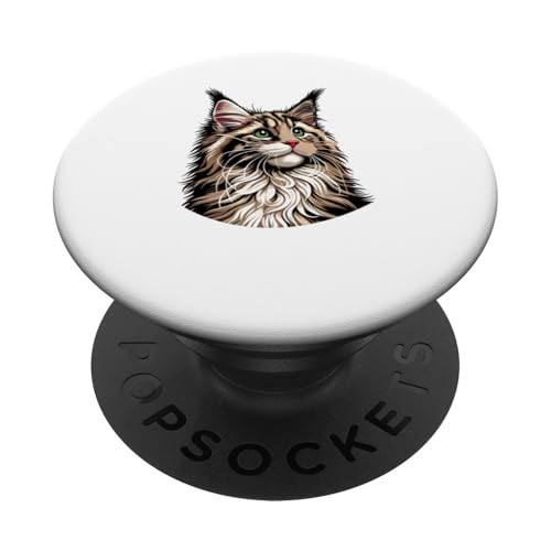 Maine Coon American Longhair PopSockets Klebender PopGrip von Maine Coon Cat Lover Gifts