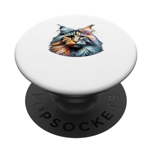 Maine Coon American Longhair PopSockets Klebender PopGrip von Maine Coon Cat Lover Gifts