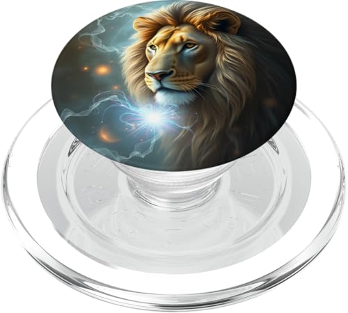 Ästhetische Löwen-Fantasie-Kunst PopSockets PopGrip für MagSafe von Majestic Fantasy Art for Lion Lovers