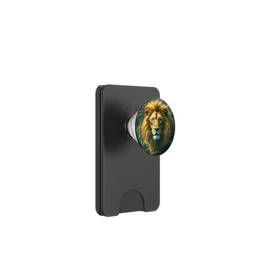 Ätherische Löwen-Fantasiekunst für magische Liebhaber PopSockets PopWallet für MagSafe von Majestic Fantasy Art for Lion Lovers