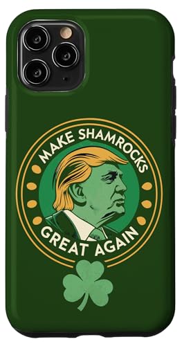 Hülle für iPhone 11 Pro Trump Irish Clover — Machen Sie Kleeblätter wieder großartig von Make St. Patrick’s Day Great Again President Trump