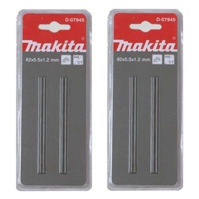 Makita D-07945 82 mm umkehrbare TCT-Hobelmesser, Doppelpack, passend für Bosch, Dewalt, 2 Stück von Makita