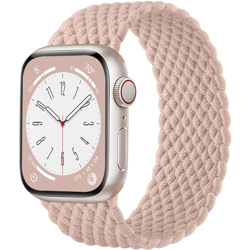 Maledan Geflochtenes Solo Loop Armband Kompatibel mit Apple Watch Armband 40mm 41mm 38mm für Damen Herren, Elastisch Nylon Armbänder für Apple Watch SE/Series 9 8 7 6 5 4 3 2 1 Ultra von Maledan