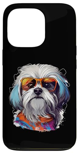 Hülle für iPhone 13 Pro Malteser Hunderasse Haustier mit Sonnenbrille von Maltese Dog Breed Pet Designs