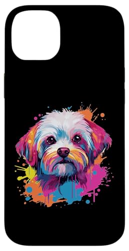 Hülle für iPhone 14 Plus Malteser Hunderasse Pet Pop Art von Maltese Dog Breed Pet Designs