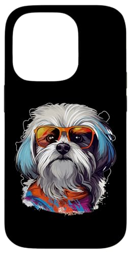 Hülle für iPhone 14 Pro Malteser Hunderasse Haustier mit Sonnenbrille von Maltese Dog Breed Pet Designs