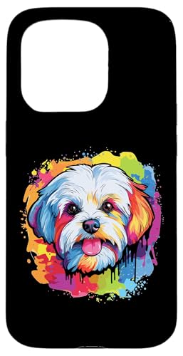 Hülle für iPhone 15 Pro Malteser Hunderasse Pet Pop Art von Maltese Dog Breed Pet Designs