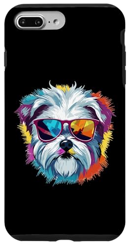 Hülle für iPhone 7 Plus/8 Plus Malteser Hunderasse Haustier mit Sonnenbrille Pop Art von Maltese Dog Breed Pet Designs