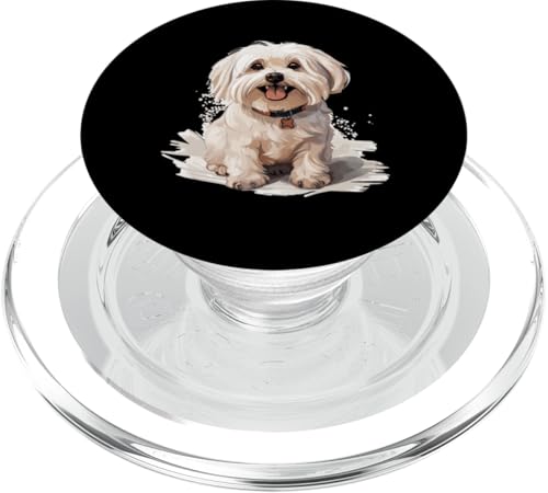 Malteser Hunderasse Haustier niedliche Grafik PopSockets PopGrip für MagSafe von Maltese Dog Breed Pet Designs