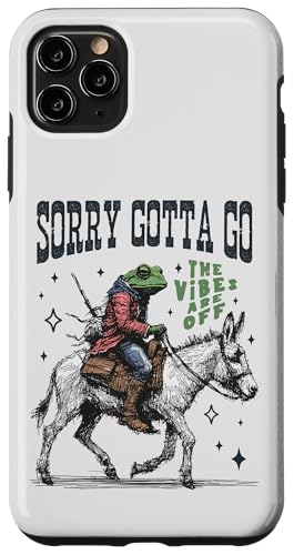 Cooler Cowboy-Frosch, der einen Esel reitet, Gotta Go,The Vibes are Off Hülle für iPhone 11 Pro Max Cooler Cowboy-Frosch, der einen Esel reitet, Gotta Go,The Vibes are Off Hülle für iPhone 11 Pro Max von Man I Love Frogs