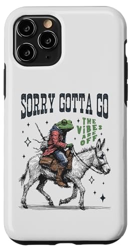 Cooler Cowboy-Frosch, der einen Esel reitet, Gotta Go,The Vibes are Off Hülle für iPhone 11 Pro Cooler Cowboy-Frosch, der einen Esel reitet, Gotta Go,The Vibes are Off Hülle für iPhone 11 Pro von Man I Love Frogs