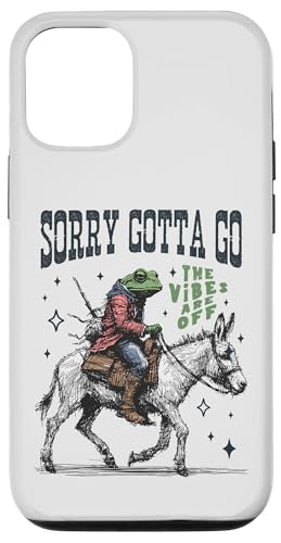 Cooler Cowboy-Frosch, der einen Esel reitet, Gotta Go,The Vibes are Off Hülle für iPhone 12/12 Pro Cooler Cowboy-Frosch, der einen Esel reitet, Gotta Go,The Vibes are Off Hülle für iPhone 12/12 Pro von Man I Love Frogs