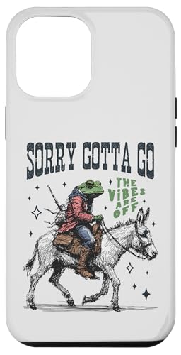 Cooler Cowboy-Frosch, der einen Esel reitet, Gotta Go,The Vibes are Off Hülle für iPhone 12 Pro Max Cooler Cowboy-Frosch, der einen Esel reitet, Gotta Go,The Vibes are Off Hülle für iPhone 12 Pro Max von Man I Love Frogs