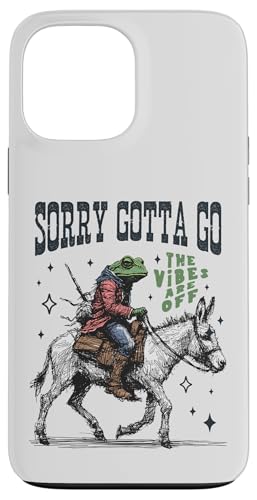 Cooler Cowboy-Frosch, der einen Esel reitet, Gotta Go,The Vibes are Off Hülle für iPhone 13 Pro Max Cooler Cowboy-Frosch, der einen Esel reitet, Gotta Go,The Vibes are Off Hülle für iPhone 13 Pro Max von Man I Love Frogs