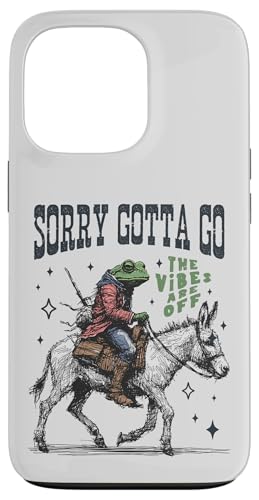 Cooler Cowboy-Frosch, der einen Esel reitet, Gotta Go,The Vibes are Off Hülle für iPhone 13 Pro Cooler Cowboy-Frosch, der einen Esel reitet, Gotta Go,The Vibes are Off Hülle für iPhone 13 Pro von Man I Love Frogs