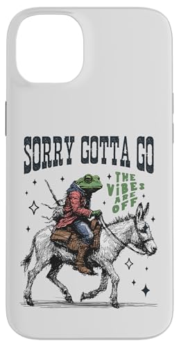 Cooler Cowboy-Frosch, der einen Esel reitet, Gotta Go,The Vibes are Off Hülle für iPhone 14 Plus Cooler Cowboy-Frosch, der einen Esel reitet, Gotta Go,The Vibes are Off Hülle für iPhone 14 Plus von Man I Love Frogs