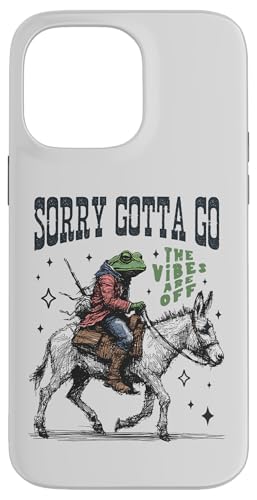 Cooler Cowboy-Frosch, der einen Esel reitet, Gotta Go,The Vibes are Off Hülle für iPhone 14 Pro Max Cooler Cowboy-Frosch, der einen Esel reitet, Gotta Go,The Vibes are Off Hülle für iPhone 14 Pro Max von Man I Love Frogs
