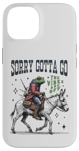 Cooler Cowboy-Frosch, der einen Esel reitet, Gotta Go,The Vibes are Off Hülle für iPhone 14 Cooler Cowboy-Frosch, der einen Esel reitet, Gotta Go,The Vibes are Off Hülle für iPhone 14 von Man I Love Frogs